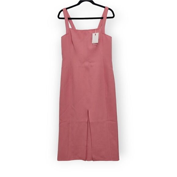 New C/MEO Consumed Split-Front Pink Midi Dress L 8 - Picture 3 of 15